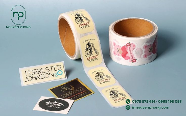 Logo công ty in trên tem nhãn